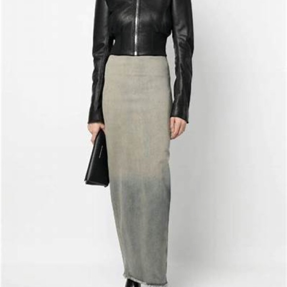 RICK OWENS ombré Denim Skirt
